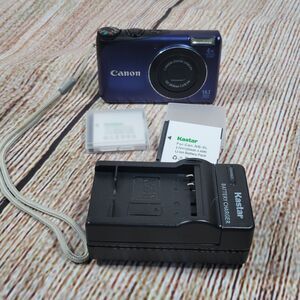 Canon Digital Camera in Blue with Accessories